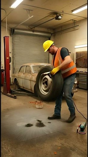 Rusty Junkyard Car Gets Fully Restored… Then Lifted by a Giant Magnet! 😱