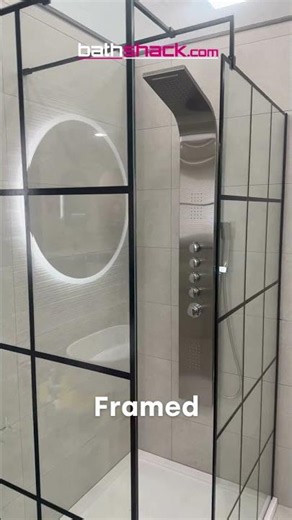 Shower Glass Screens 🚿 Which is more your vibe - fluted, framed or clear?