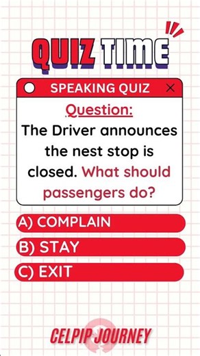 CELPIP Speaking Task Quiz #shorts