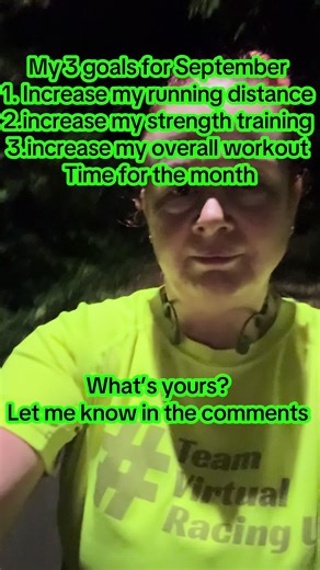 September goals are set: build up my running distance, focus more on strength training, and increase my overall workout time. It’s all about pushing consistency, finding balance, and getting stronger one step at a time#septembergoals#HalfMarathonTraining#RunningJourney#runninggirl
