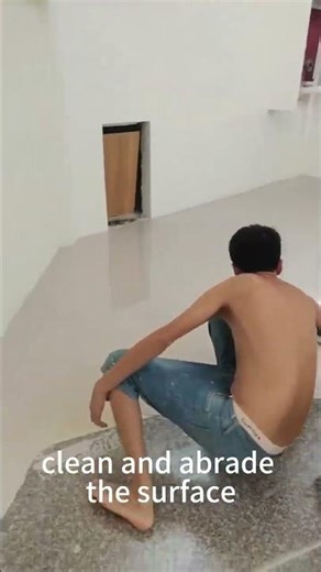 Renew your tile floor with Polyurea Resin Colored Sand Self-Leveling (not epoxy).