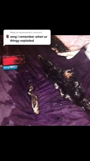 Reply to @caelanewest throwback to when my power bank exploded😗✌🏻