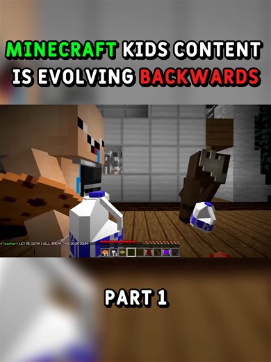 Minecraft kids content is evolving backwards | #flinchmc #minecraftusa #unitedstates #usa🇺🇸