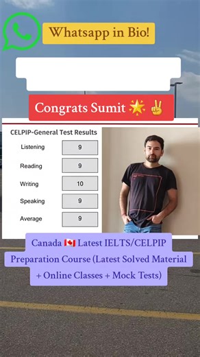 Another Celpip Success Story 🙌 #celpiptests🇨🇦 #pgwpextensions #pgwpcanada #ielts2025 #ieltscelpip #crsscore #clb9ielts #celpiptests #celpipmaterial #celpiptraining #ieltscelpip