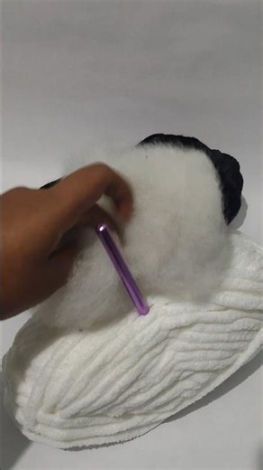 So all you need is this🧶 #crochet #panda #crochetpanda