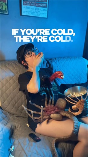 Sofía Guerrero on Instagram: "Bring them inside. Nothing beats cozy moments with my pets. #xenomorph #alien #chestburster"