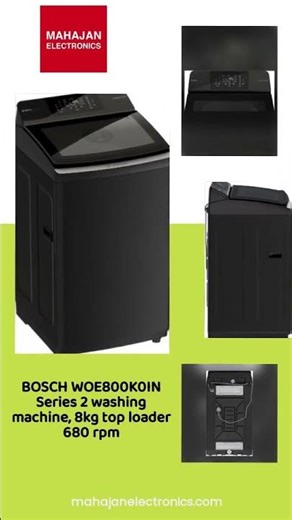 BOSCH WOE800K0IN Series 2 washing machine, 8kg top loader 680 rpm