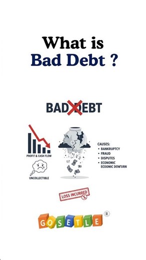 What is Bad Debt in Accounting ? |Simple Meaning Explanation in 60 sec With Example #baddebt #shorts
