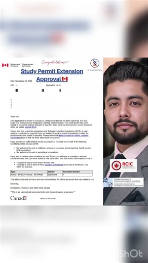 Study permit extension approval 🇨🇦 #canada #canadaimmigration #ssimmigration #canadalife