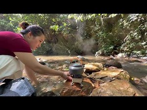 Solo Girl Survival Alone in the Mountains | Building Shelter by a Wild River 🌲🏕️