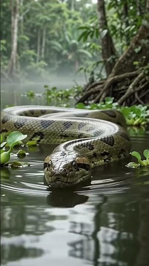 🐍 Giant Anaconda Lurking in the Amazon River! 😱 | American Wild