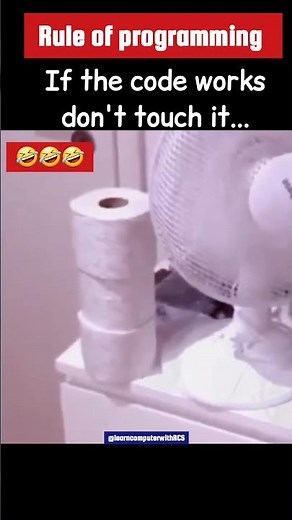 if the code works.. Don't touch it 😕 #funny #memes ‪@LearnComputerWithRCS‬