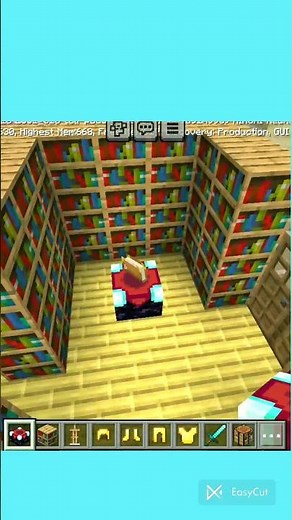 ✨ Enchanting room build! Enchanting table + bookshelf setup in Minecraft 🔮📚 | #minecraftcreation 🏗️