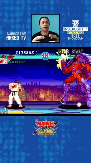 Ryu vs Onslaught Showdown in Marvel vs Capcom