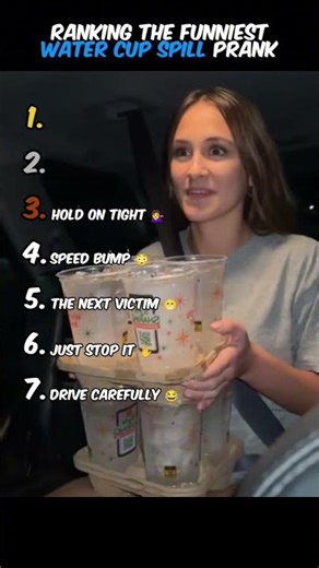 Ranking the Funniest Water Cup Spill Prank #funny #funnyshorts #funnyprank #prank