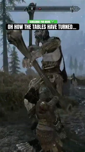 Oh how the tables have turned... #skyrim #gaming #funny