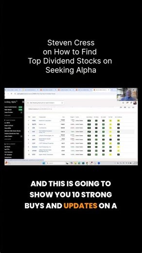 How to Find the Top 10 Dividend Stocks on Seeking Alpha