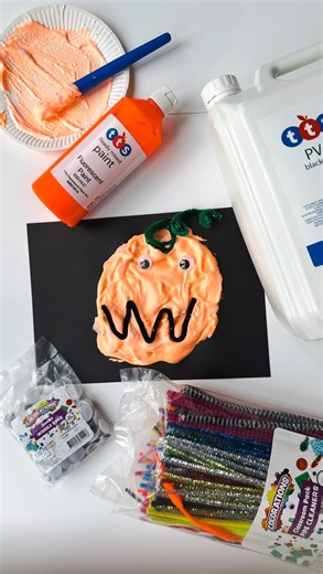 🎃✨ The puffiest pumpkin in the patch! AD | @tts_resources ✨🎃 We mixed shaving foam, PVA glue and fluorescent paint from @tts_resources to make this super sensory puffy pumpkin! 🧡 Add googly eyes and pipe cleaners for a bit of sparkle and personality 👀🌟 the perfect mix of creativity, fine motor fun and autumn excitement! 🍂 This is such a fun, hands-on activity to explore textures, colour mixing and Halloween themes in your EYFS classroom 🎨 💬 This is one of my favourite crafts! Will you be