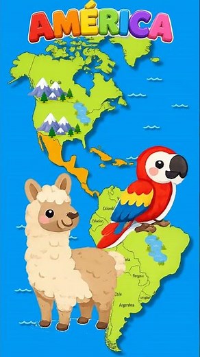 The Americas for Kids | Continents of the World 🌍 #Shorts