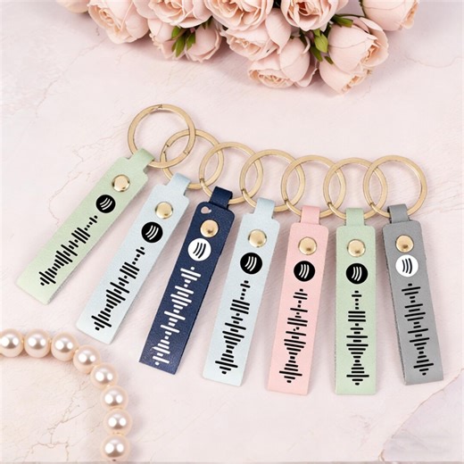 Custom Spotify Codes Keychain,leather Music Codes Keyring,keyring Gift for Her,favorite Songs Codes Keychain Gift,valentine Gifts - Etsy
