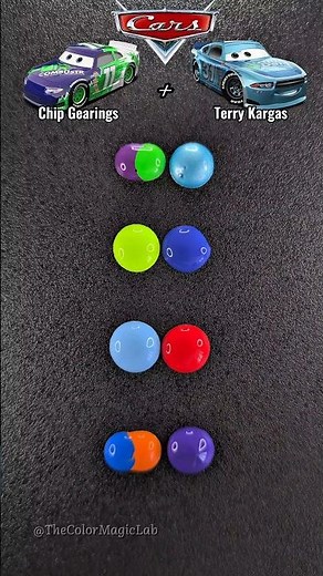 Disney Cars Color Mixing #4! Guess the mixed colors #cars #mcqueen #colormixing