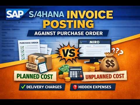 SAP MM Posting invoice against PO | planned and unplanned delivery cost | MIRO Explained | P2P