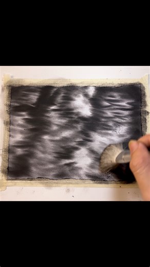 Drawing Water Reflection with Charcoal | Relaxing Charcoal Art