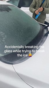 That is an expensive way to learn how to use the ice scraper portion of the brush . . . #cars #funny #winter | Nathan Coleman