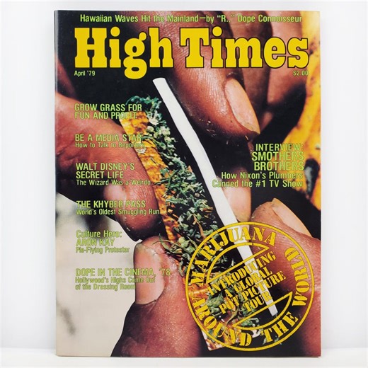 High Times Magazine Vintage August 1979 Walt Disney Smothers Bros Movies Comix - Etsy