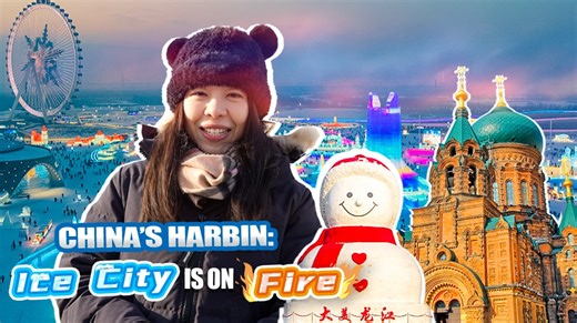 Since entering the ice and snow season, the popularity of Harbin in northeast China's Heilongjiang Province has continued to surge, attracting tourists from all over the country and abroad. This year's Harbin International Ice and Snow Festival is the largest ever. What should you visit in Harbin Ice Snow World? What highlights in the huge park are worth paying attention to? Let's follow CGTN reporter Yang Xinmeng to visit the Harbin International Ice and Snow Festival step by step and experienc
