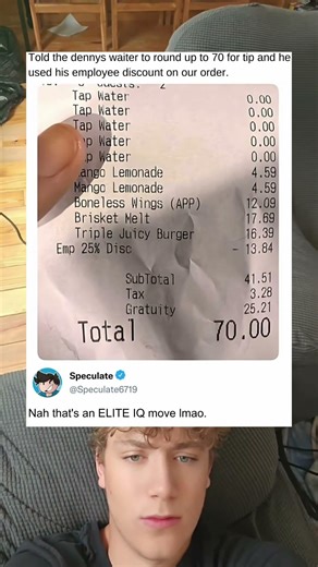 Using Your Employee Discount Just To Boost The Final Tip Is Brilliant And Elite