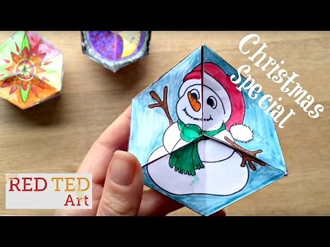 Easy Paper Toy - How To Assemble a Flexagon Kaleidocycle