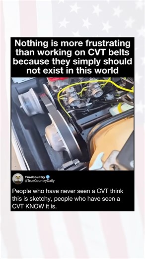 CVT transmission belts are notoriously impossible to work on