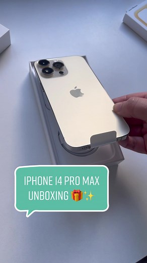 ASMR Gold iPhone 14 Pro Max Unboxing Experience