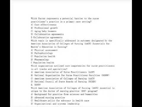 Role of APRN LATEST UPDATE 2026 ALL 100% CORRECT GUARANTEED GRADE A+ (Complete And Verified Study