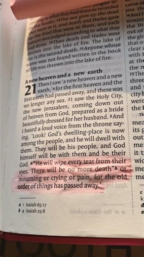 No more tears, pain, or death. God's promise. ❤️🙏 #Revelation214 #HopeInChrist #faith #bibleverse