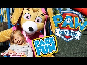 PAW PATROL Skye In Real Life at the Park and Talking Skye Toy Live Action Parody by Epic Toy Channel