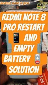 Redmi note 8 pro restart and Empty Battery solution #smartphone #redminote8pro#restart #redmi#shorts