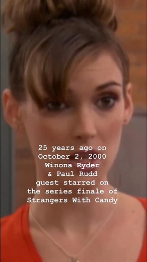 Please Please… Don’t Quiz Me! | 25 years ago on October 2, 2000 Winona Ryder & Paul Rudd guest starred on the series finale of Strangers With Candy. The tenth episode of... | Instagram