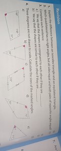 Explain the difference between an isosceles triangle and an equ... | Filo
