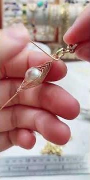 Make a Wire Wrapped Necklace with Pearl Eye Pendants! 🤍✨