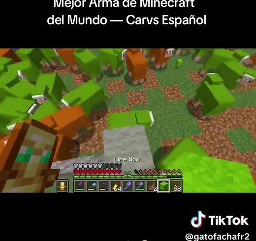 El proceso para crear la mejor arma de Minecraft