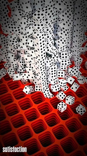 Falling Dice Into Grid – So Satisfying! 🤯✨ | Endless Dice Falling Loop 🎲 | Mind Relaxing 3D #shorts