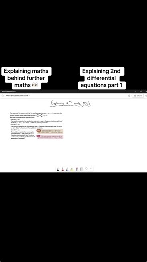 Second order ODEs explained: constant coefficient method (part 1)