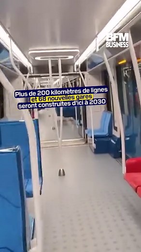 Premier essai pour le #métro du #GrandParisExpress 🚇 À deux ans de l'ouverture de la ligne 15, le métro du Grand #Paris Express a effectué son premier roulage mardi. D'ici 2030, plus de 200 km de lignes de métro automatique et 68 nouvelles gares seront construites pour réaliser ce projet titanesque. | BFM Business