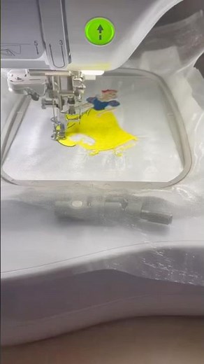 How to Embroider a Snow White Patch on Organza | Machine Embroidery Tutoria