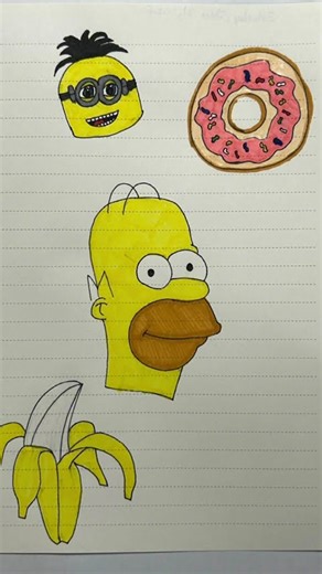 Some Homer Simpson and Despicable me notebook drawings. #thesimpsons #despicableme