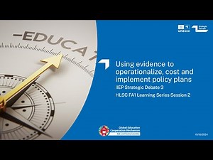 Using evidence to operationalize, cost and implement policy plans