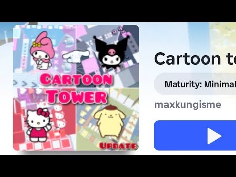 Cartoon Tower gameplay|vuxieie|sanrio character tower only edition￼|