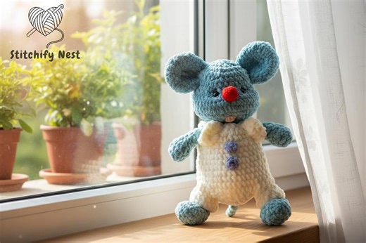 Mouse Amigurumi Crochet Pattern – Amigurumi Mouse Toy PDF – Plush Mouse Crochet Pattern – Stuffed Animal Pattern – DIY Crochet Toy - Etsy